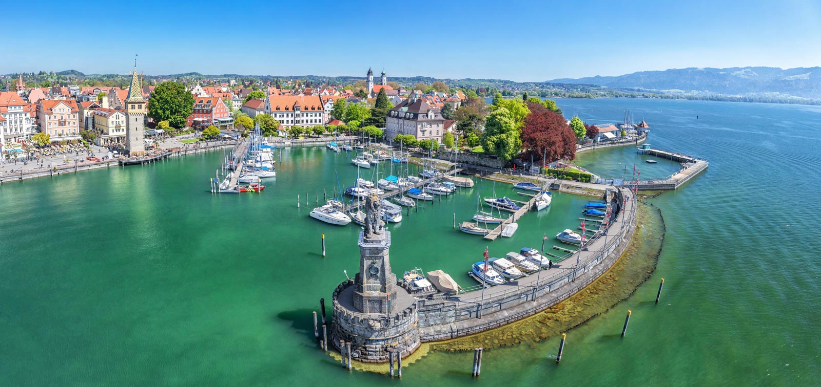 Hafen und Skyline von Lindau am Bodensee